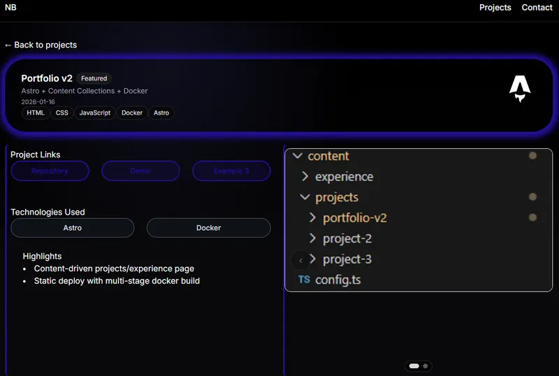 Portfolio v2 Screenshot 3